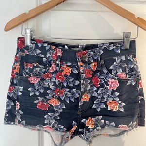 Citizens of Humanity Denim Floral Shorts